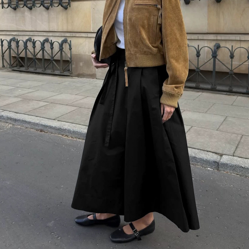 High-waisted Minimalist Slimming Midi Skirt For Women photo 1