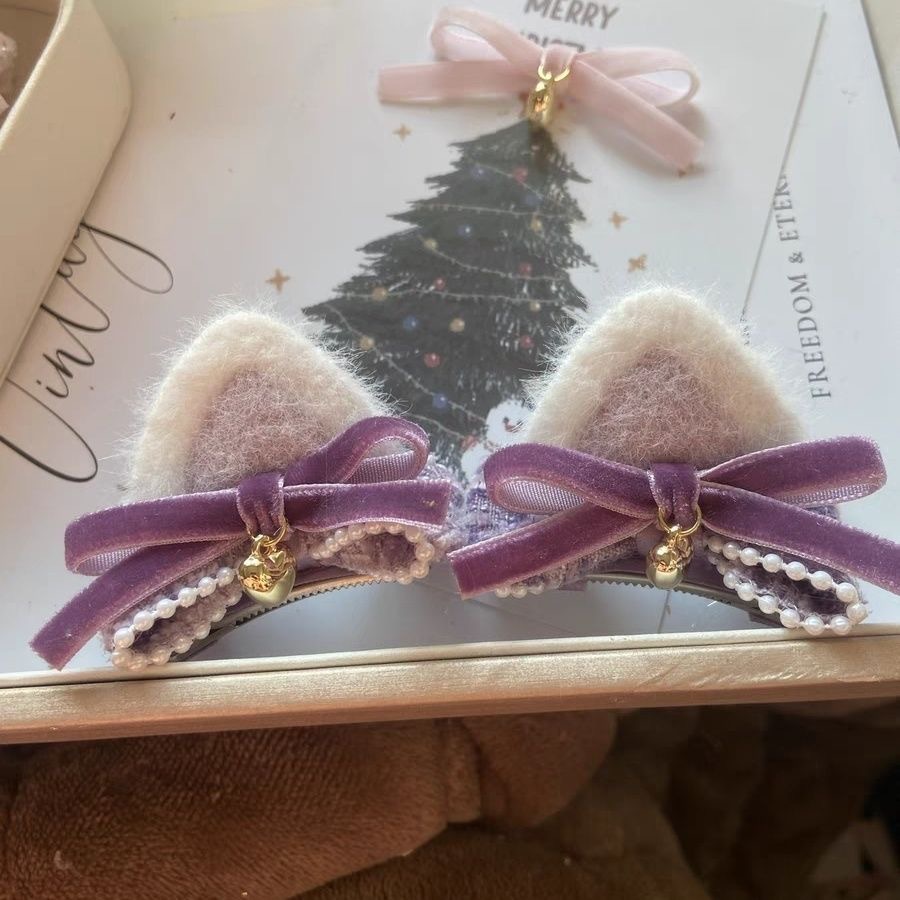 Cute Cat-ear Bow Hair Clip photo 4