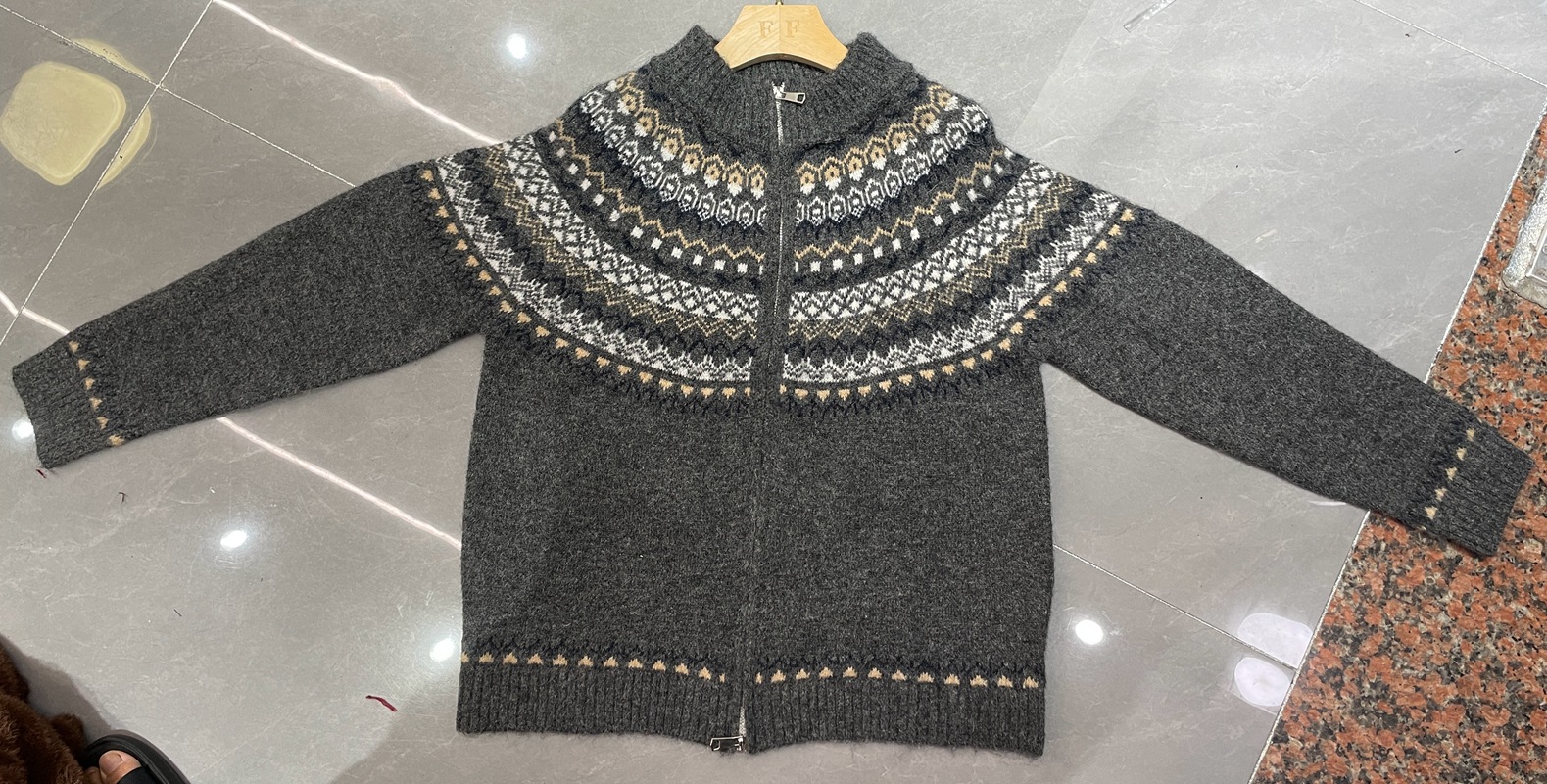 Vintage Women's Jacquard Knit Cardigan photo 2