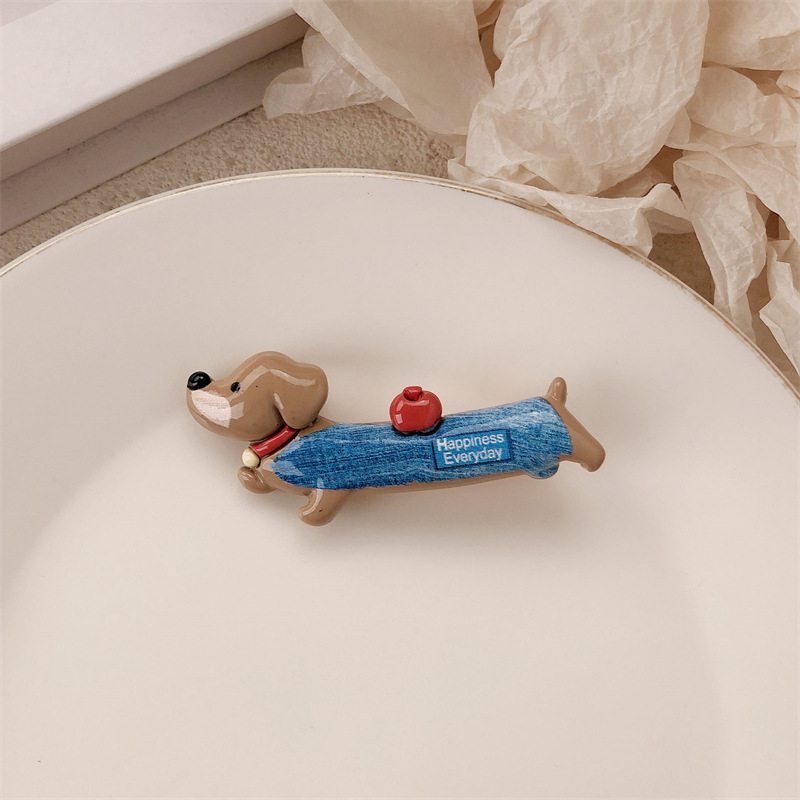New Funny Animal Hair Clips For Dachshund PuppiesWomen's photo 2