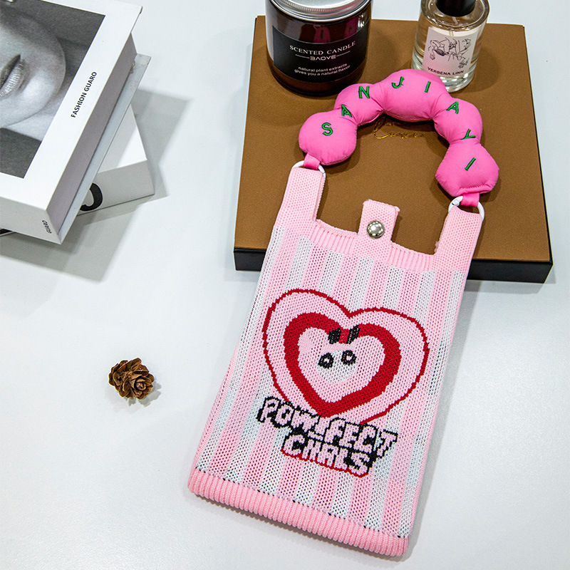 High-end Women's Knitted Phone Bagversatile And All-match photo 3