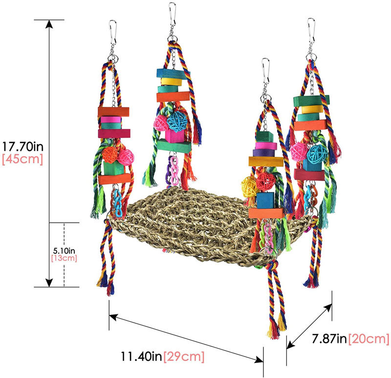 Parrot Toys Climbing Net Hammock Medium And Large Toy Bird Cage photo 7