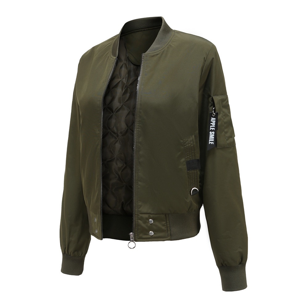 Women's Solid-Color Flight Jacket photo 5