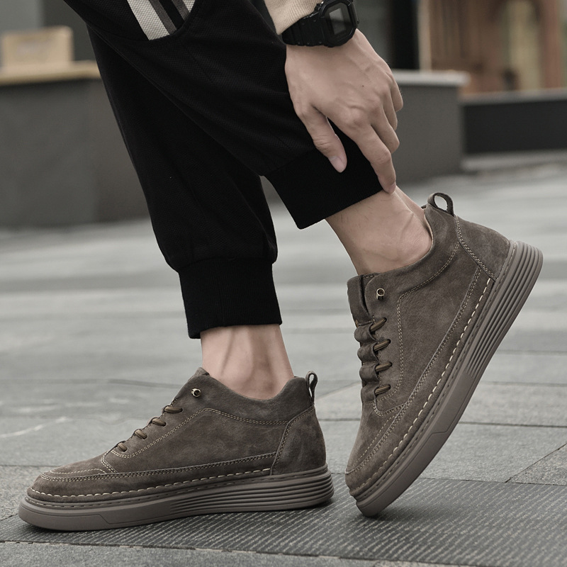 Genuine Leather Casual Shoes Sneakers Suede And Nubuck Leather photo 1