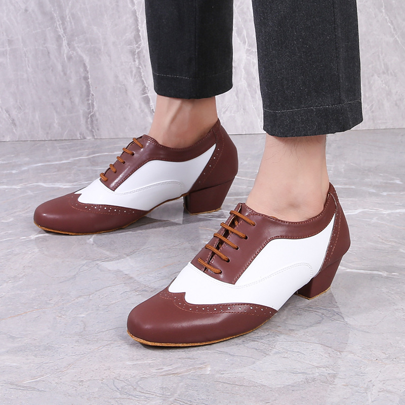 Leather Ballroom For Square Dancing And Latin Dancingsoft-soled Dance Shoes For Adults photo 2
