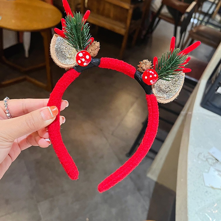 Christmas Ornament Headpiece Cute Antler Hairband photo 6