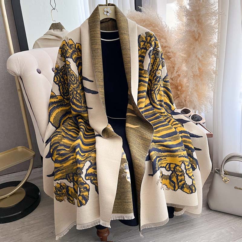 Double-sided Scarf Shawl Thick And Warm photo 1