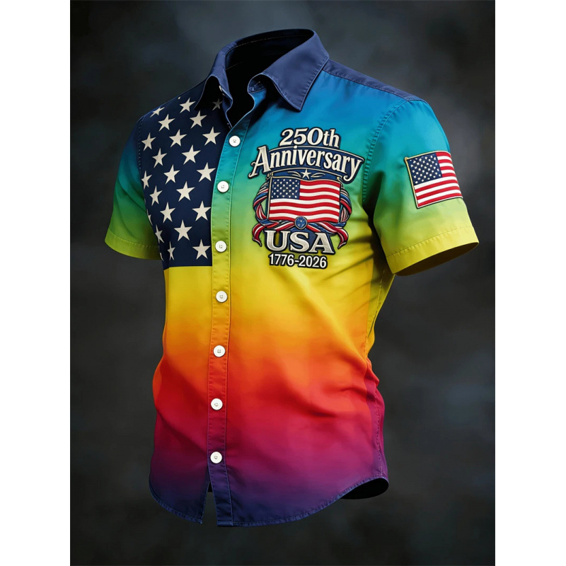 3D Digital Print Casual Men's Loose-fit Short-sleeve photo 3