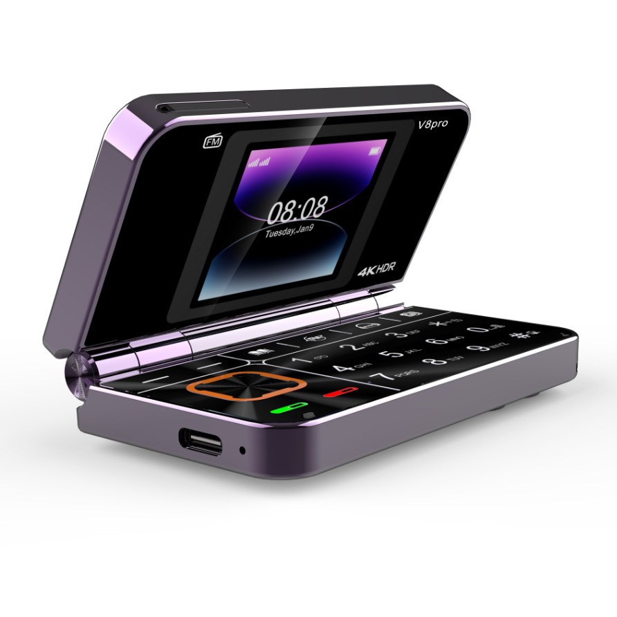 V8pro Dual Screen Folding Flip Function Mobile Phone photo 2