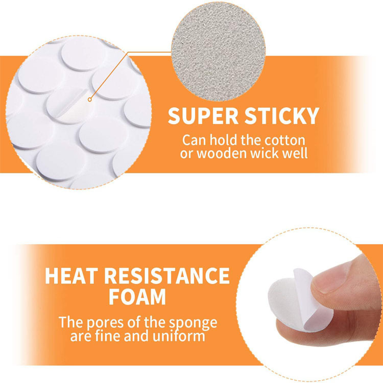 Candle Lamp Wick Sticker Foam Double-sided Fixed Glue Candle Base Round Adhesive photo 8