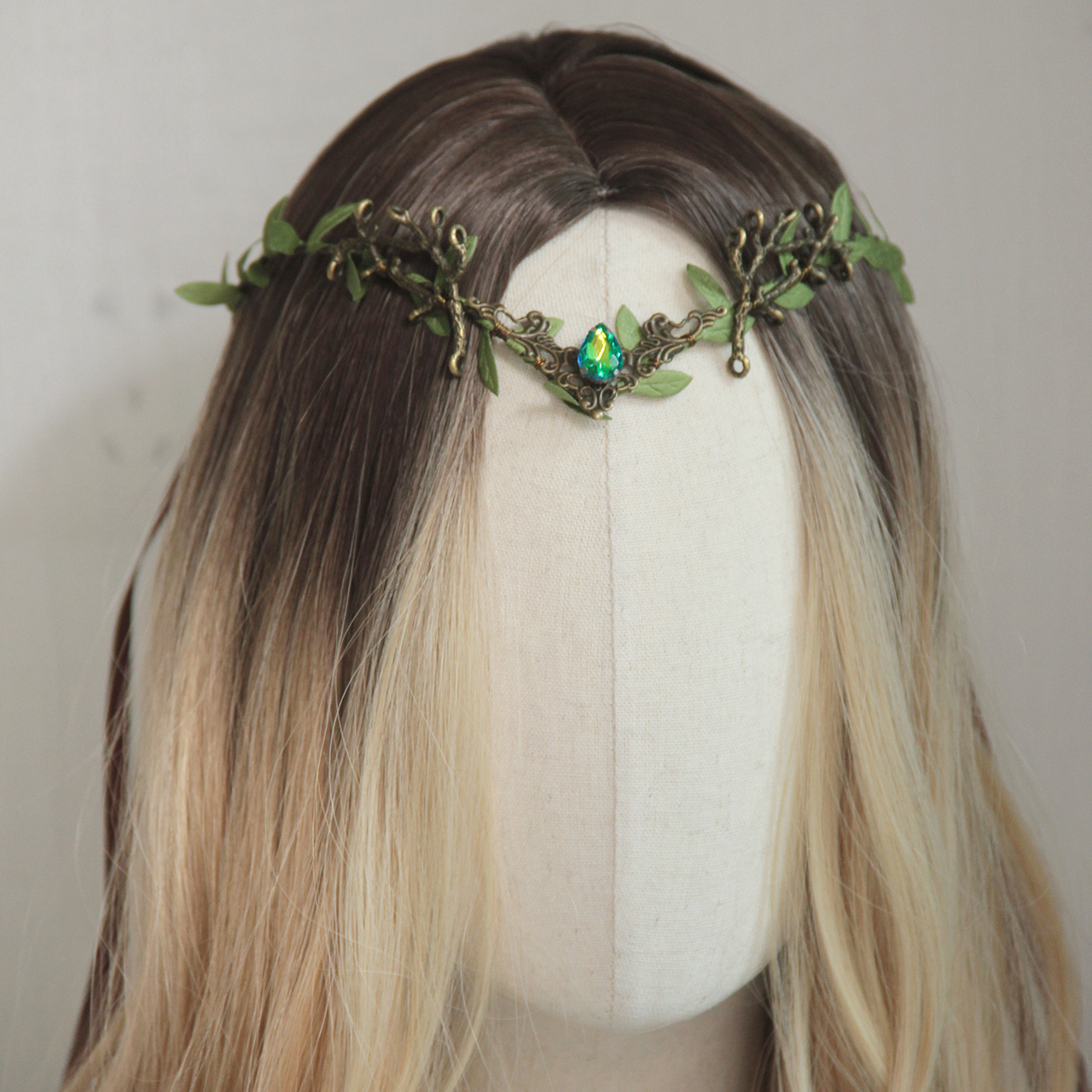 Leaf Water Drop Headband Female Elf Fairy Headdress photo 2