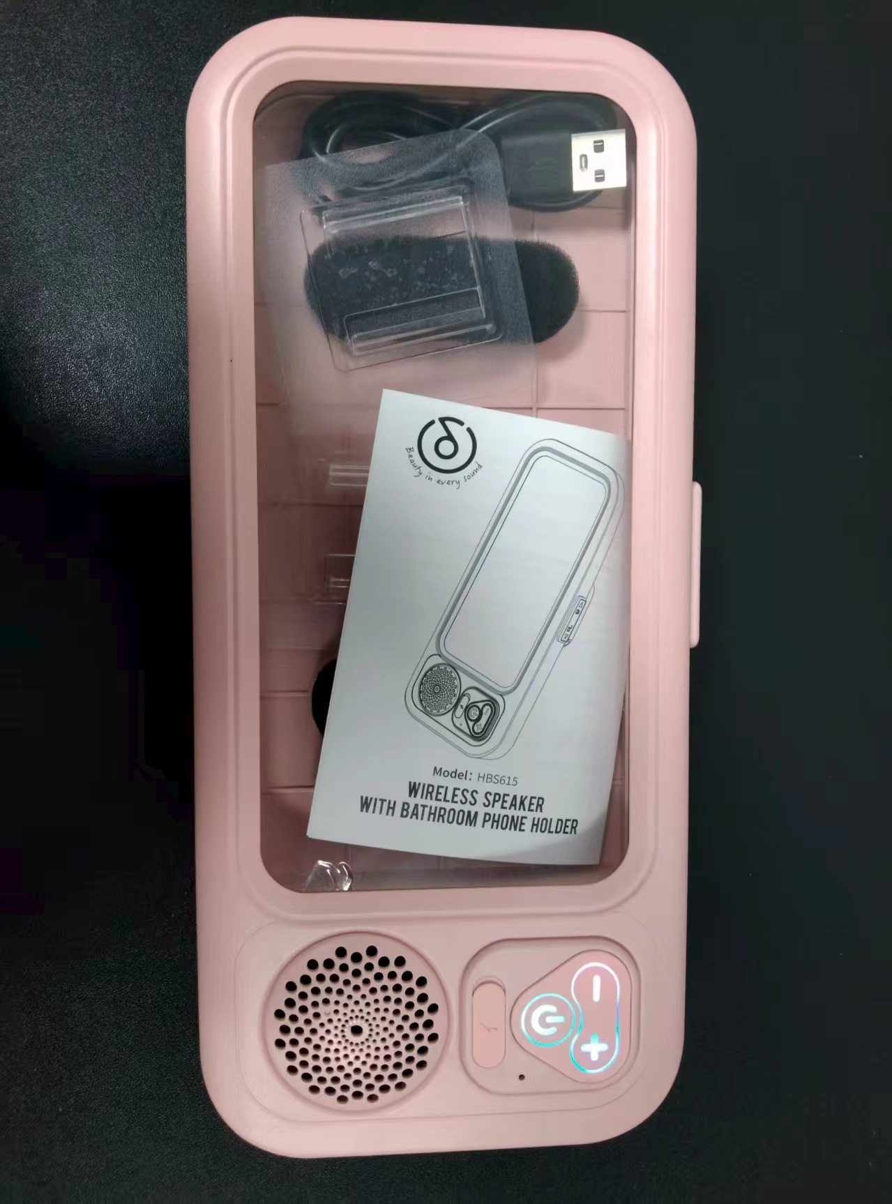 RGB Bluetooth Speaker Waterproof Bathroom Phone Case And Touchscreen Phone Holder photo 4