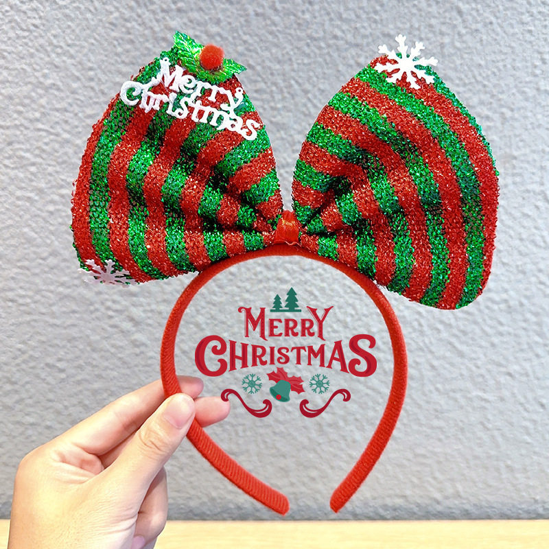 Christmas Tree Headband Women's Cute Bow Hair Accessory photo 3