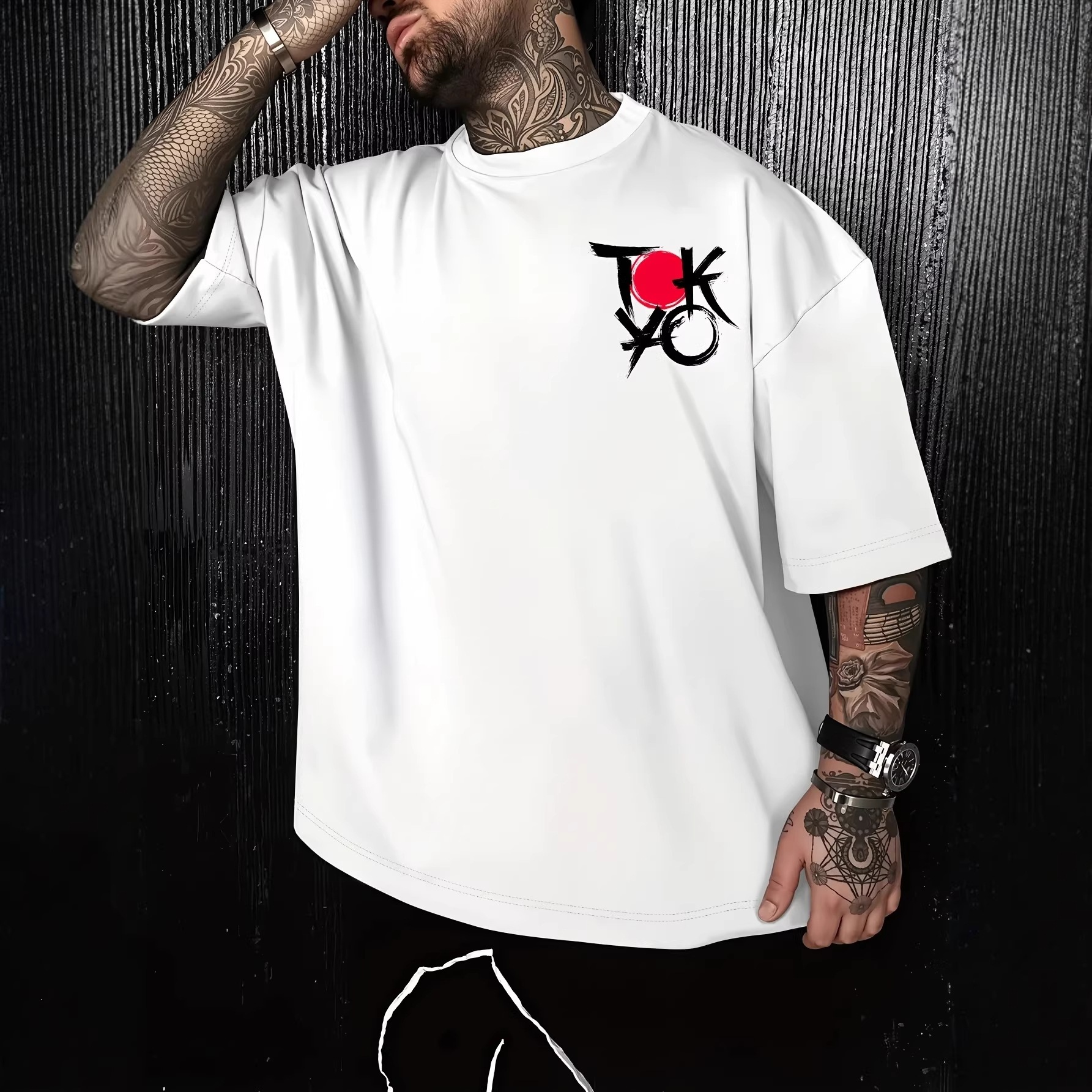 Loose Cotton Ink Print T Shirt photo 2