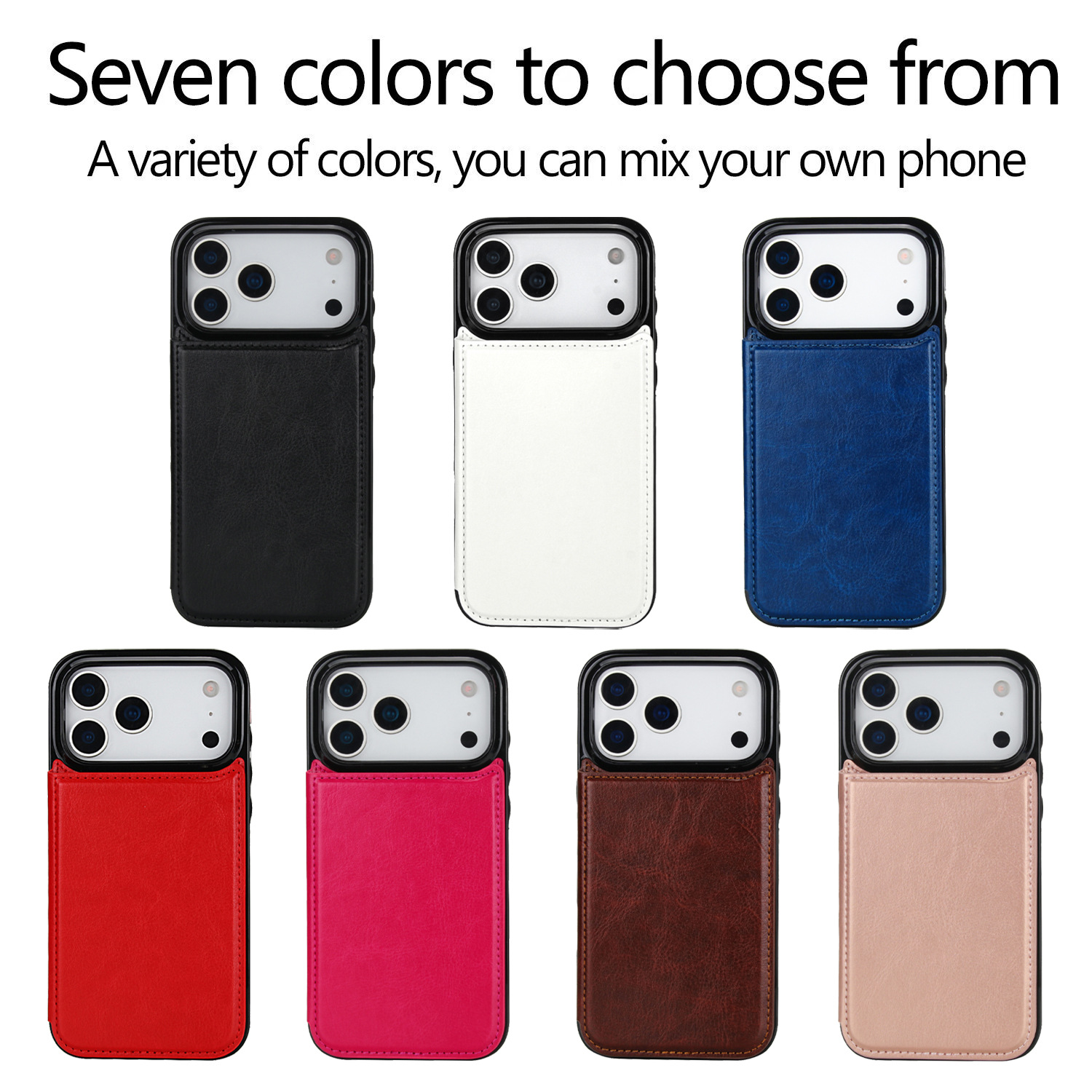 Split-style Women's Leather Case With Card Slots And Crazy Horse Texture Phone Shell photo 7