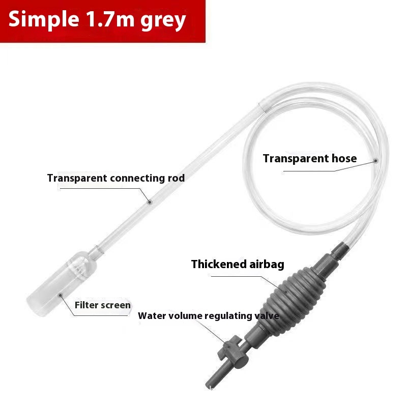Fish Tank Water-absorbing Machine Siphon Tube Manual Water Exchange Suction Wall-hung Urinal photo 3