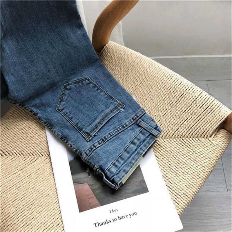 Slimming, Stretchy, Tight-fitting Black And Gray Jeans For Women photo 2