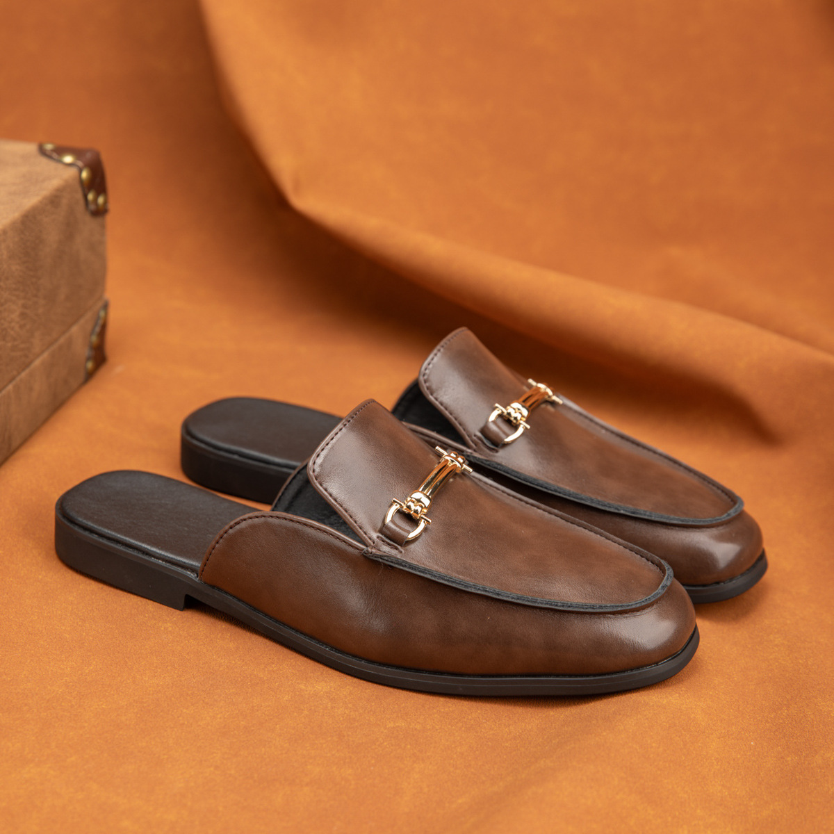 Men's Closed-toe Half Slippers Simple Sandals photo 3