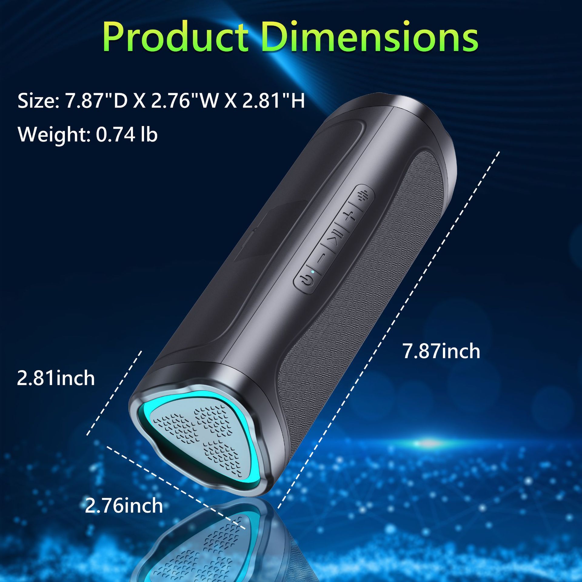 Outdoor Portable Waterproof Speaker With Light photo 2