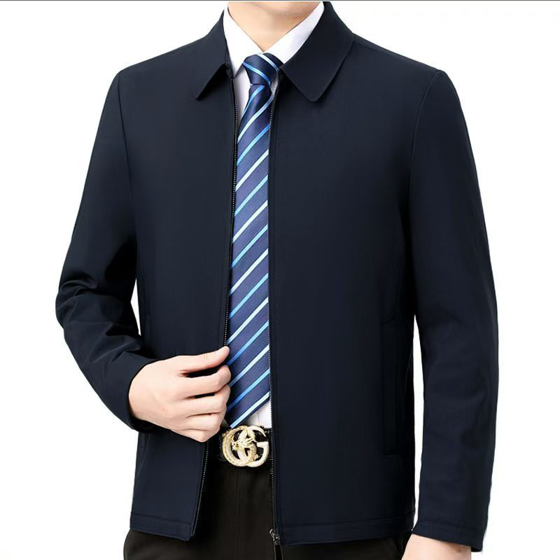 Turn-down Collar Business-casual Jacket For Middle-aged Men photo 6