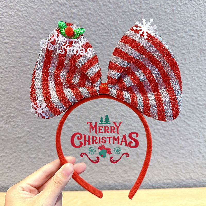 Christmas Tree Headband Women's Cute Bow Hair Accessory photo 4