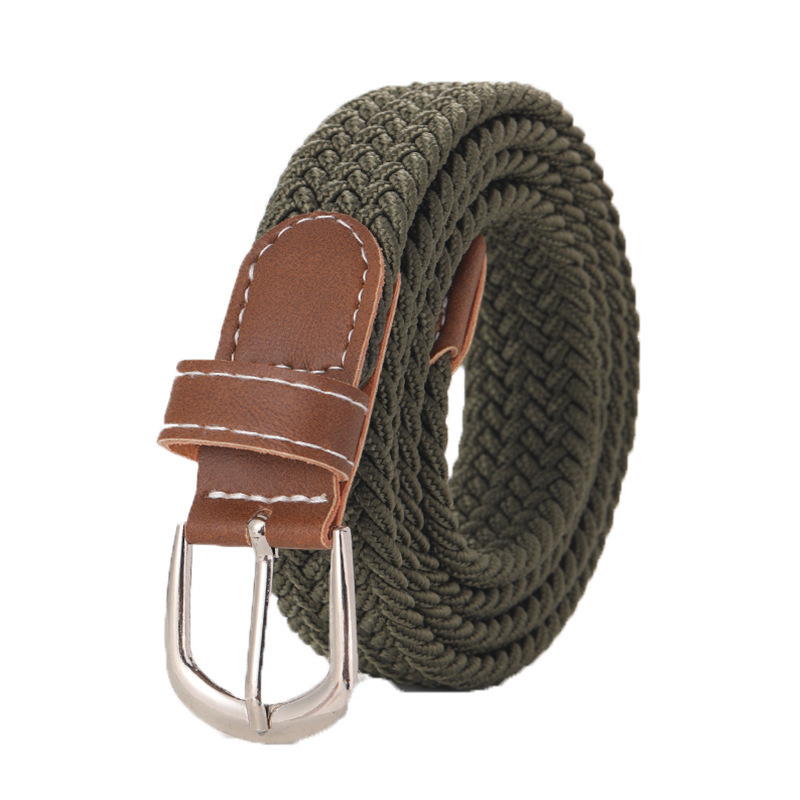 Stretchy Seamless Woven Denim Canvas Belt photo 7