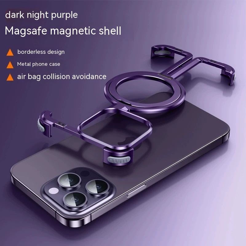 Metal Airbag Anti-fall Shell Phone Case Protective Shock Absorption Aerospace Grade Aluminum Holder Cover photo 4