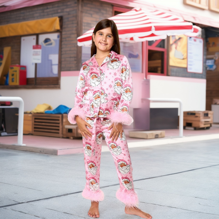 European And American Christmas Pajamas Suit Printed Homewear Children photo 1