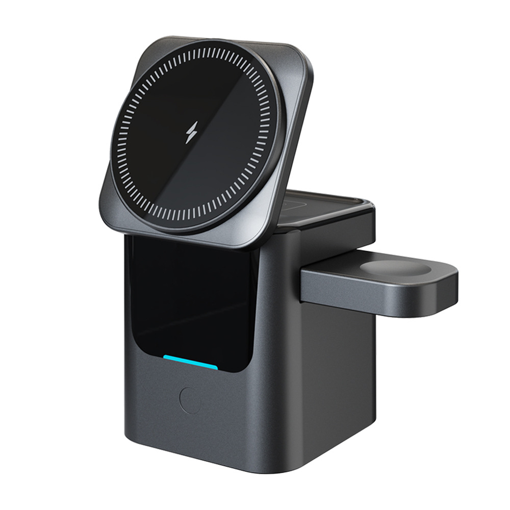 Electric Rotating Folding Multi-Function Magnetic Wireless Charging Stand photo 2