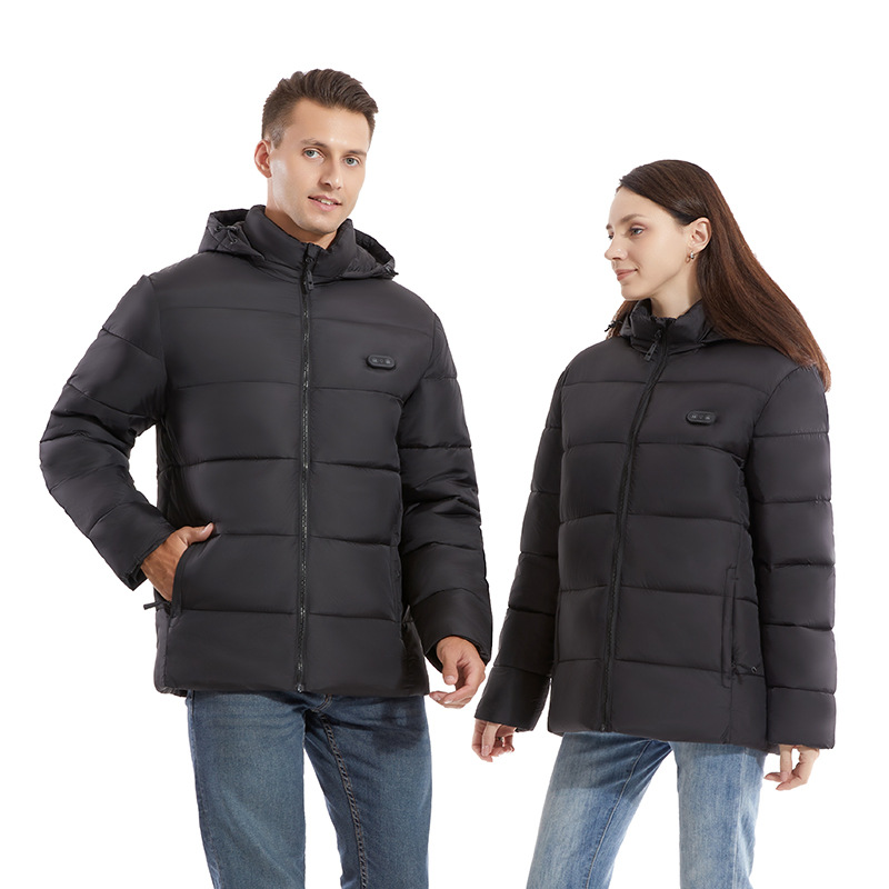 Smart Heating DC Warm Two-color Heating Constant Temperature Cotton-padded Coat photo 1