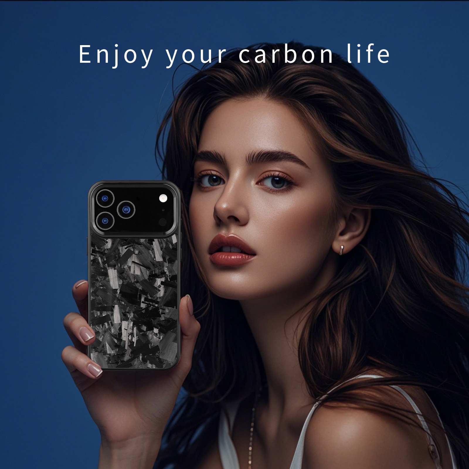 Metal-frame Forged-pattern Phone Case photo 4