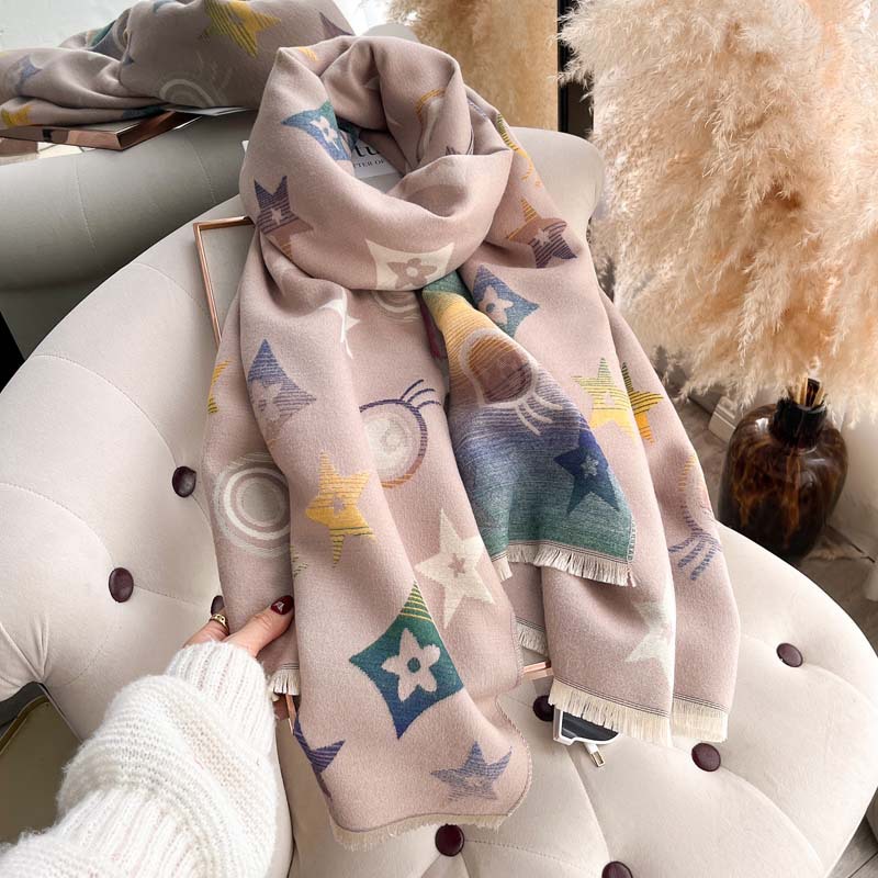 Double-sided Scarf Shawl For Women Autumnwinter photo 4