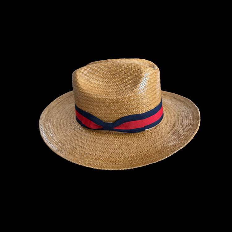 Solid-color Denim-style Straw Hat With Embellishments photo 1