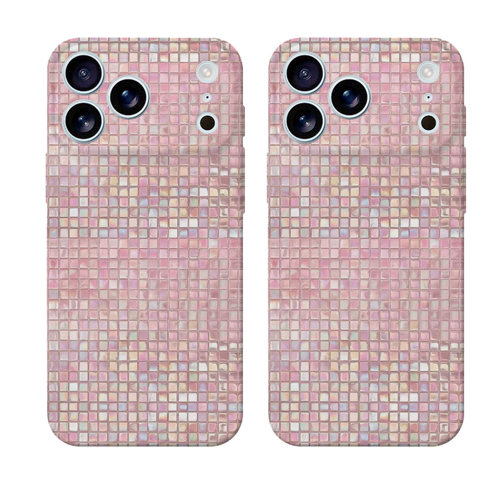 Soft Pearl-Effect Plaid Magnetic Case Film And Cover Two-in-One photo 2