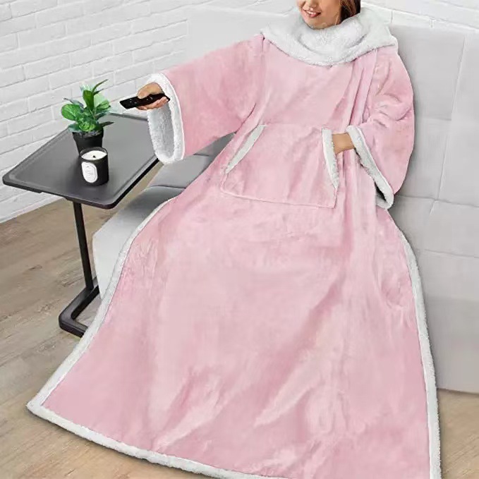 Corduroy Multi-functional Wearable Sleeve Blanket photo 3