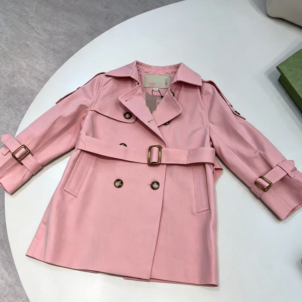 Girls Classic Springautumn British-style Trench Coat photo 2