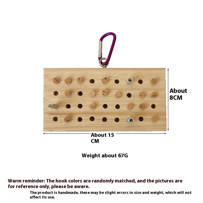 Parrot Toys Training Decompression Hanging Solid Wood Keyboard Toy photo 4