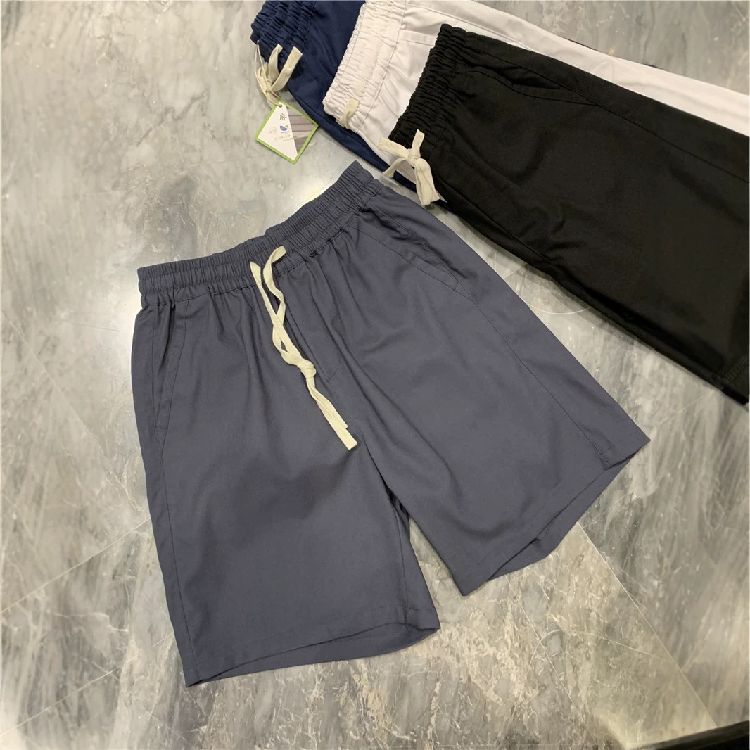 Breathable Solid-Color Casual Men's Drawstring Shorts photo 6