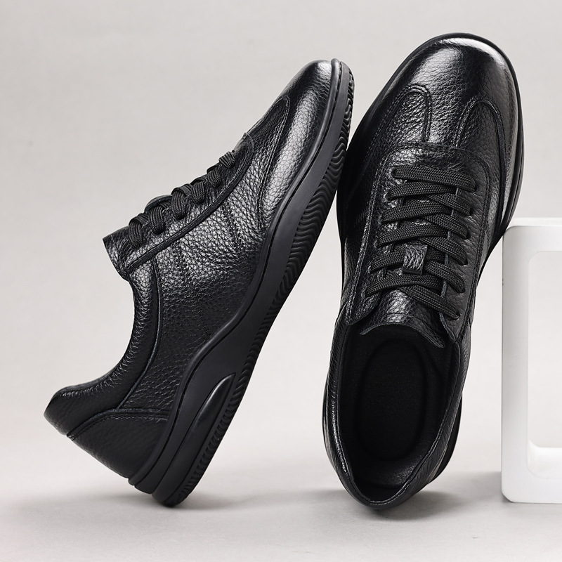 Mens Casual Leather Shoes Breathable Genuine Leather Shoes For Men photo 1
