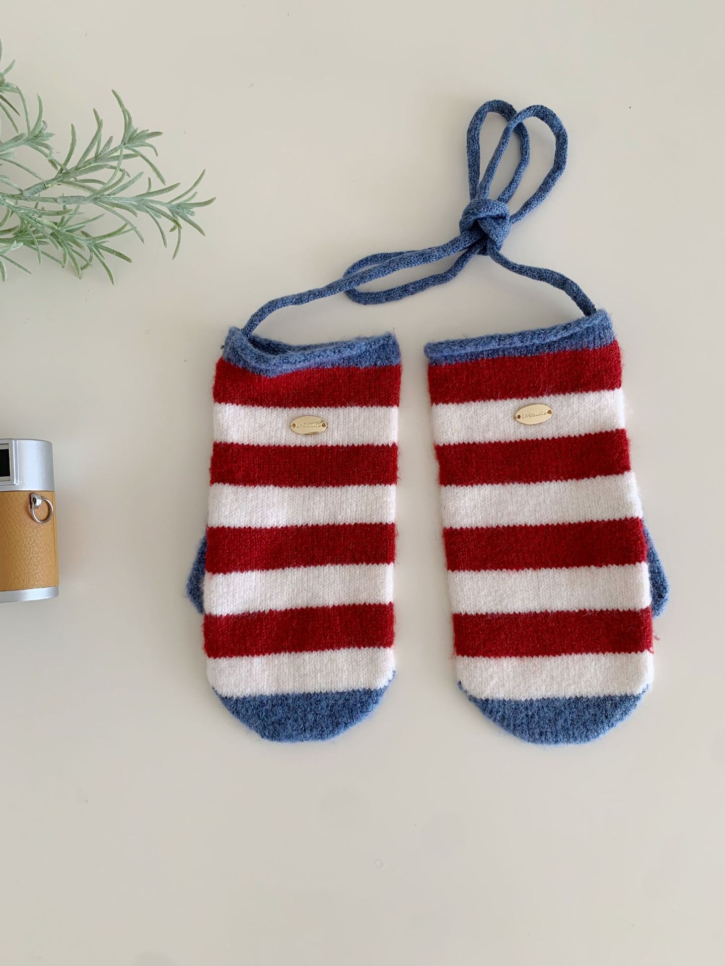 New Collection Fashionable And Warm Striped Mittens With Wool For Fall And Winter photo 7