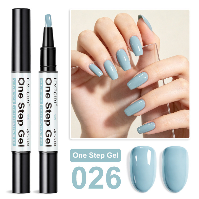 Solid Color One Step Gel Color Functional Base Free Top Coat Nail Polish Gel photo 2