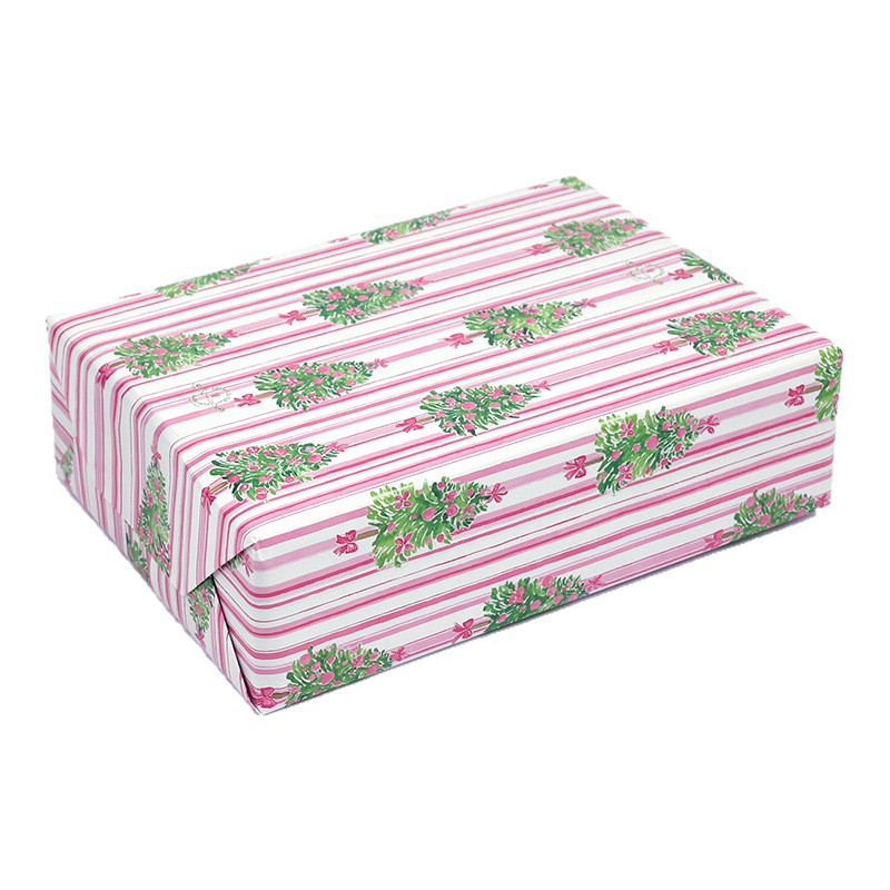 Christmas Tree And Santa Claus Cane Gift Wrapping Paper photo 7