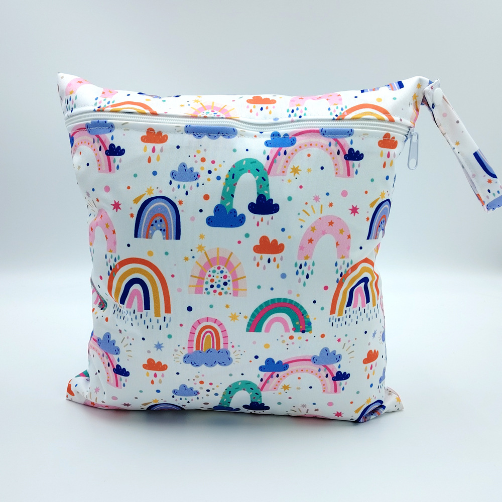 Cartoon-printed Single-zipper Diaper Bag For Babies Storage Pouch photo 1