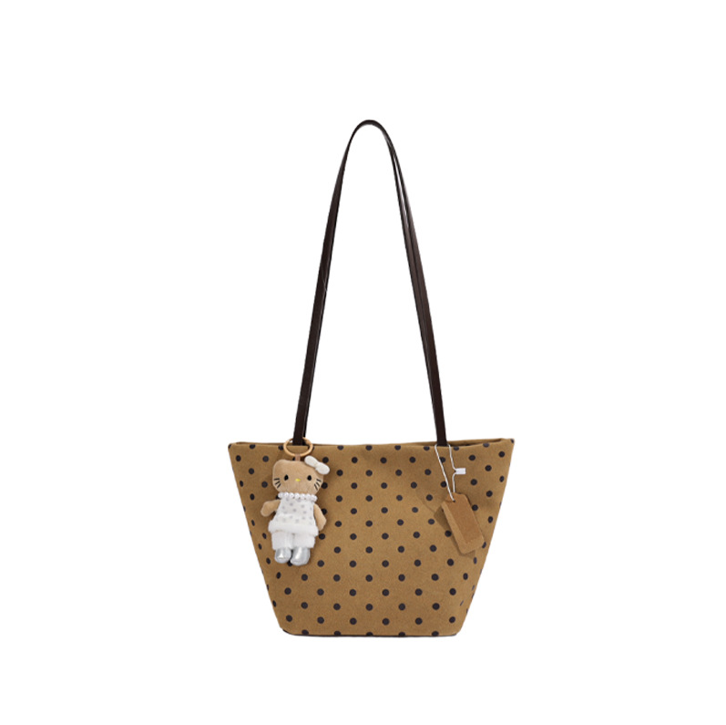 Korean-style Minimalist Polka-dot Bucket Bag Autumn New Arrival photo 2