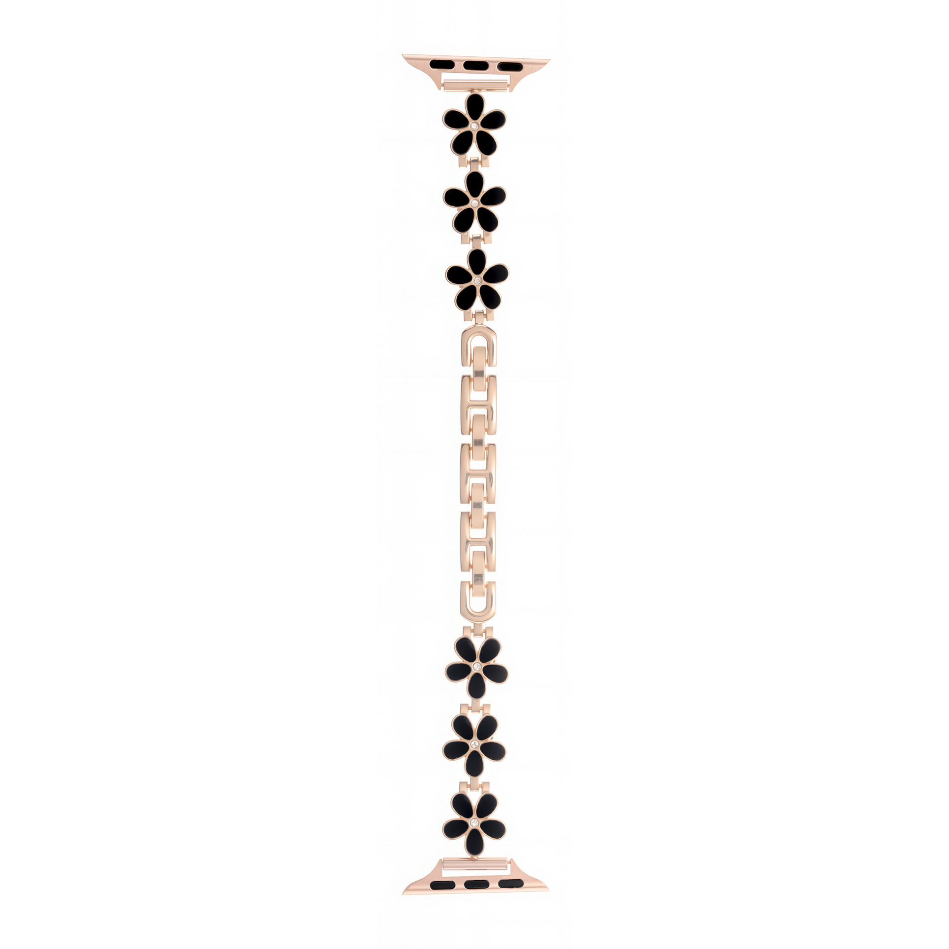 Five-petal Flower Pattern With Gold-embossed Resin And Metal Bracelet Strap photo 2