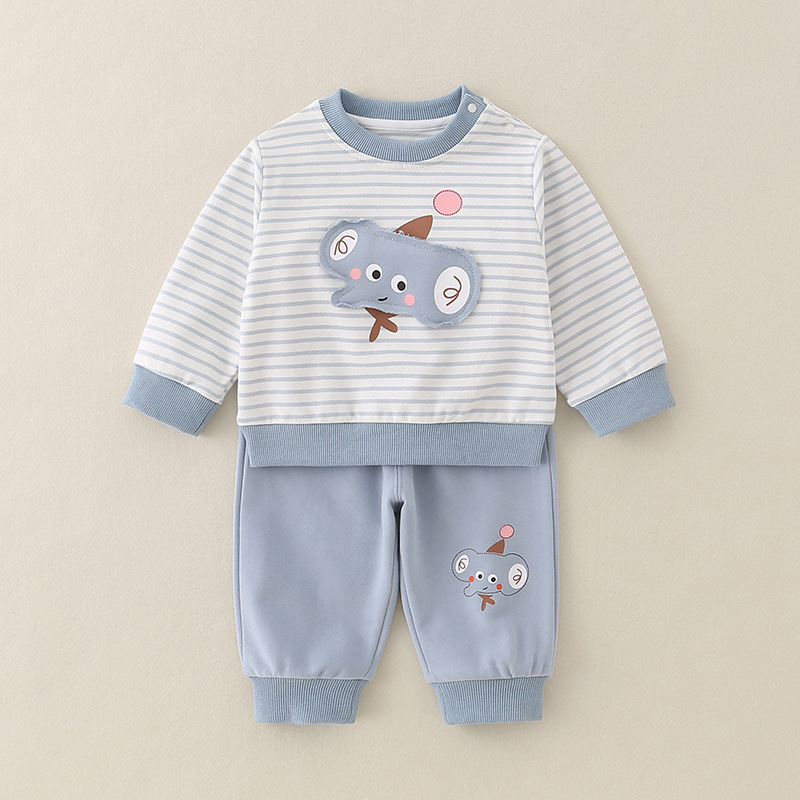 Boys' New Class A Pure Cotton Baby Cartoon Casual Pants Set photo 8