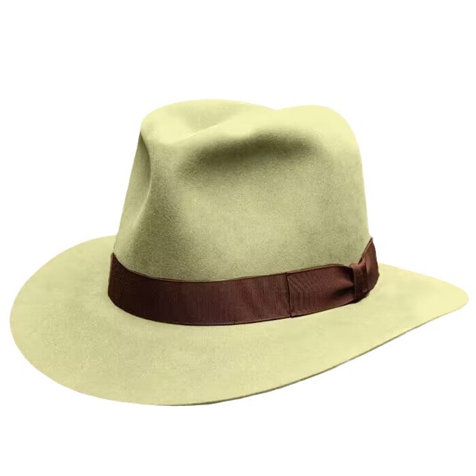 Wool Denim Hat With A Wide Brim And Bow photo 7