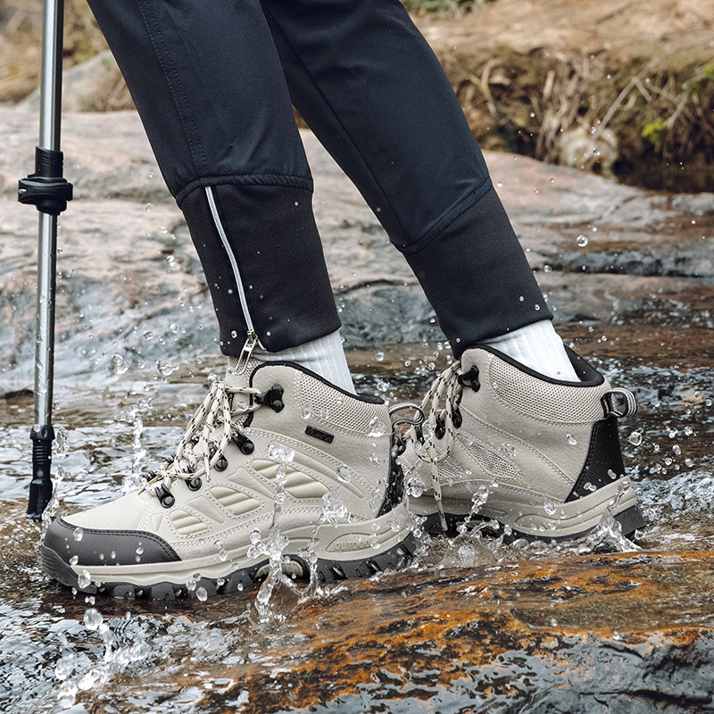 Couple's High-top Breathable Waterproof Non-slip Camping Leisure Mountaineering Shoes photo 6
