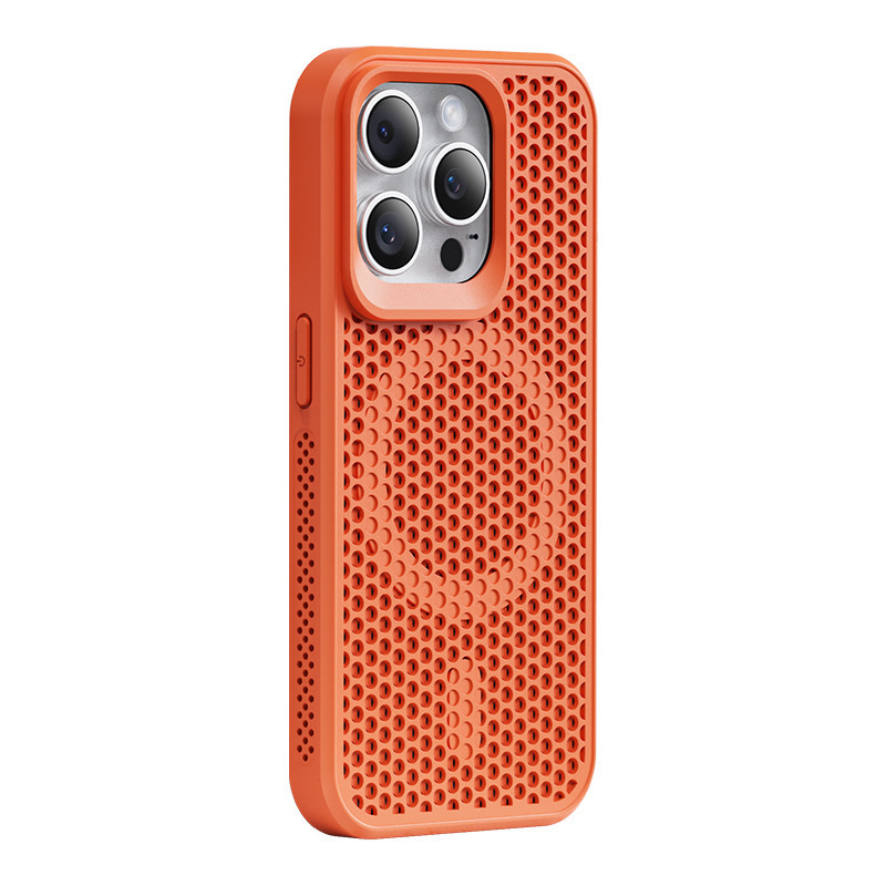 17ProMax Honeycomb Hole Heat Dissipation Magnetic Suction Phone Case photo 7