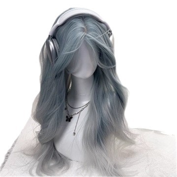 Middle-parted Big Wave Long Curly Wig, Full Headpiece photo 3